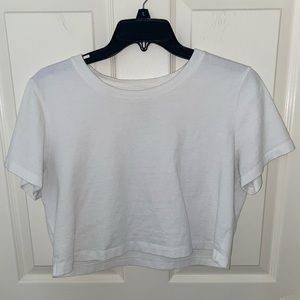 Urban Outfitters White Cropped Tee